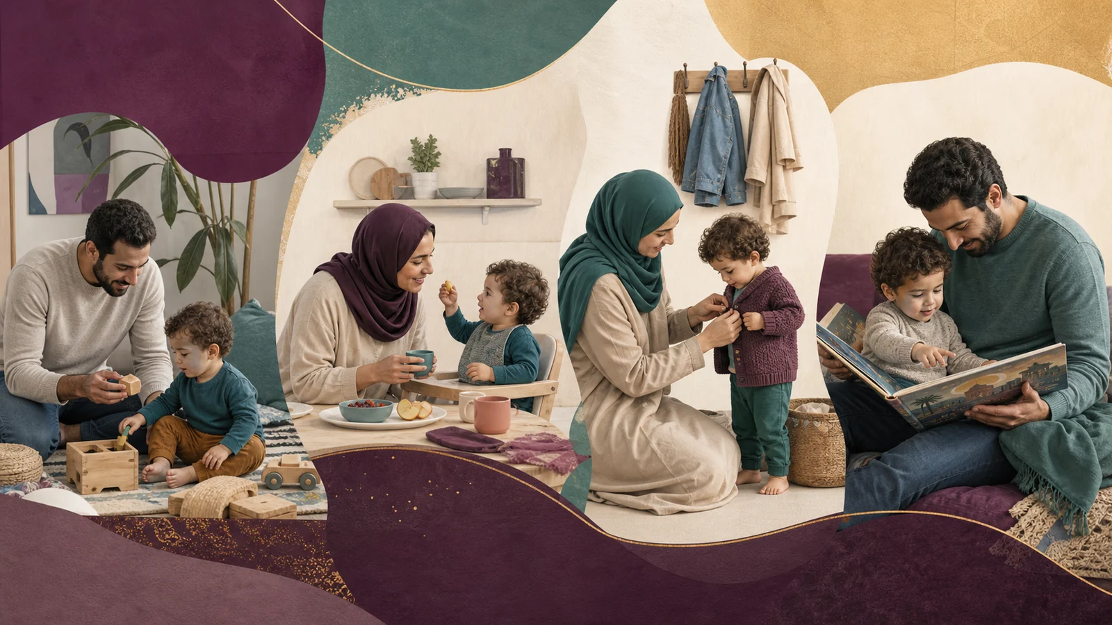 A family supporting early development through play and daily routines