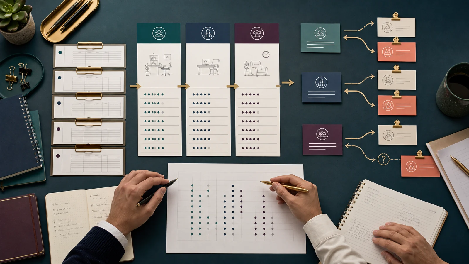 A structured visual of repeated ABC observations leading to cautious hypotheses